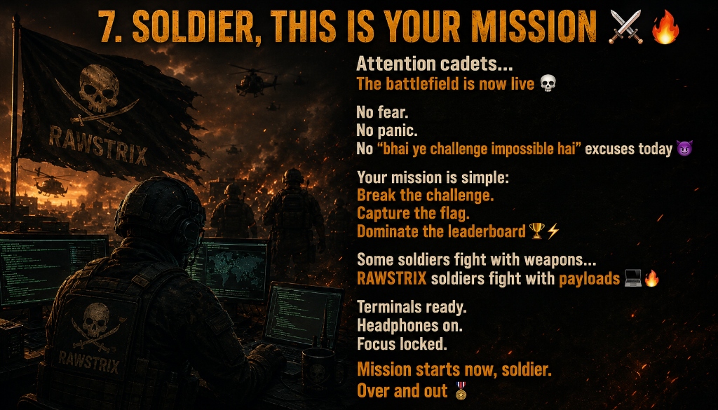 SOLDIER, THIS IS YOUR MISSION